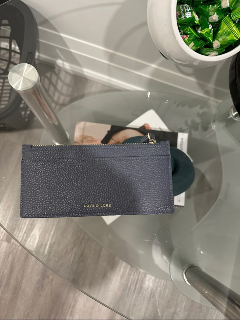 Love & Lore  Card Wallet in Slate Blue